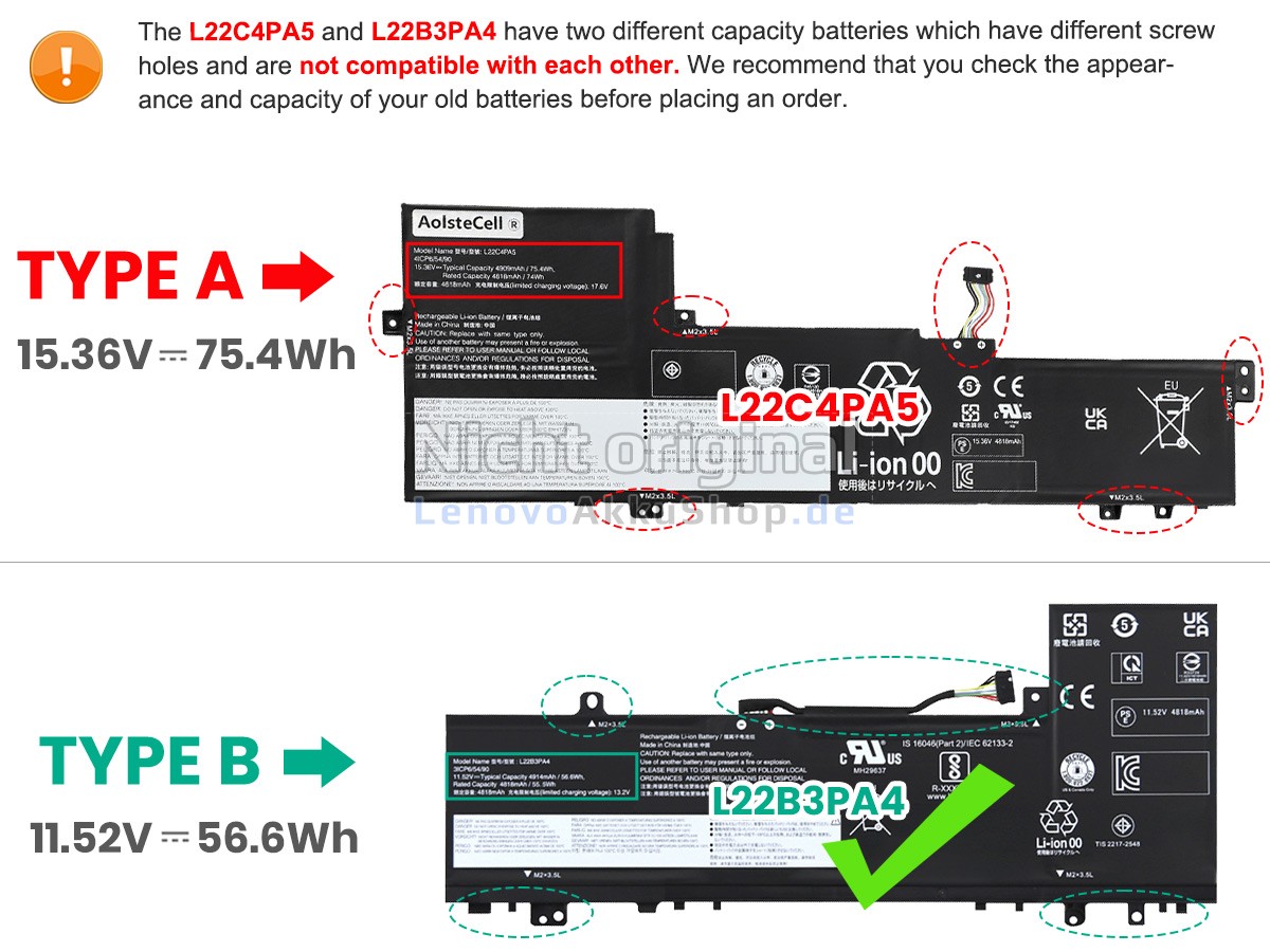 Hochwertige Akku für Lenovo IdeaPad SLIM 5 16IAH8-83BG