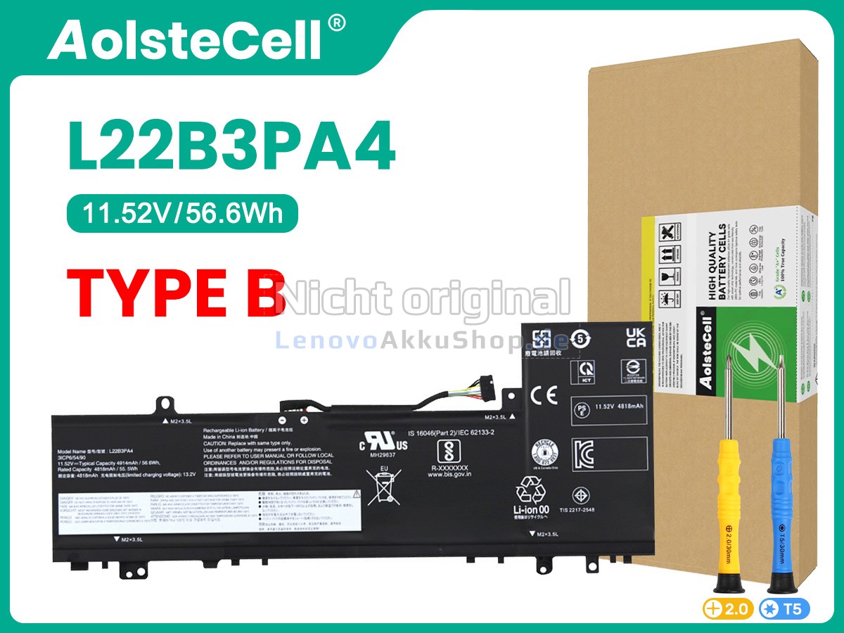 Hochwertige Akku für Lenovo IdeaPad SLIM 5 16ABR8-82XG0043AU